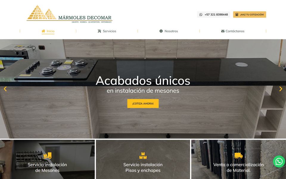 Sitio web de Mármoles Decomar